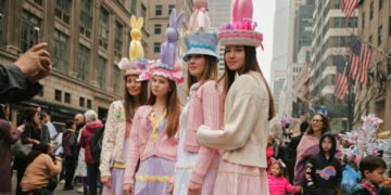 Gray Skies but Pastels Aplenty at the Easter Parade