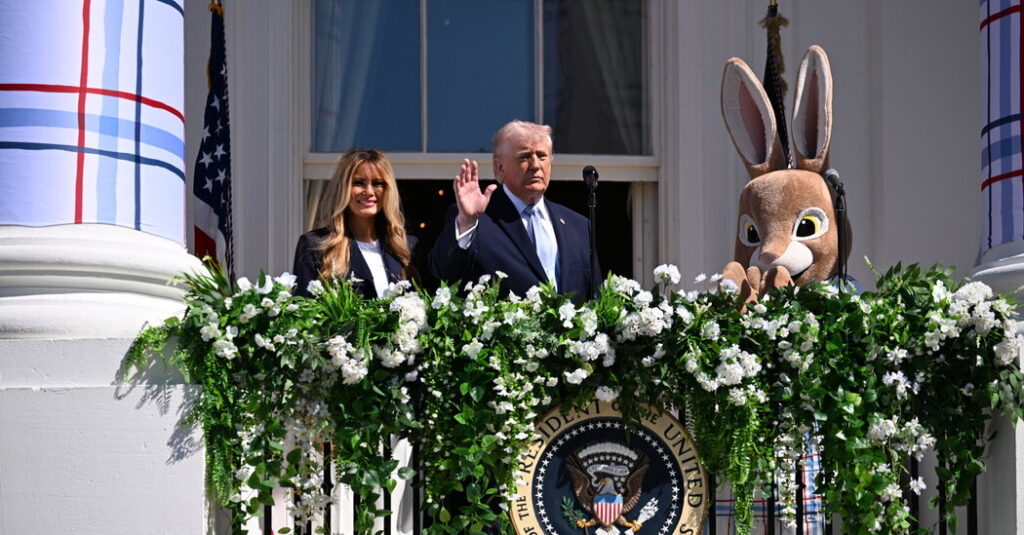 Between Easter Eggs and Bunny Hops, Trump Talks of War and Autopens