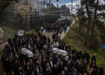 Lebanese Mourn Couple Killed in Israeli Strike, Exposing Rift Over Hezbollah