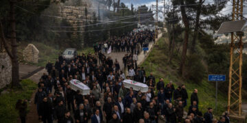 Lebanese Mourn Couple Killed in Israeli Strike, Exposing Rift Over Hezbollah