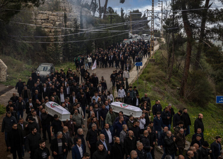 Lebanese Mourn Couple Killed in Israeli Strike, Exposing Rift Over Hezbollah