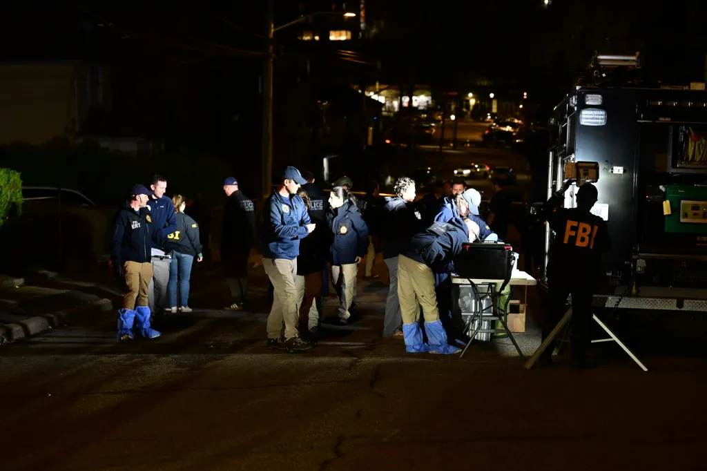 FBI Evidence Response Team at a crime scene on Odell Avenue in White Plains, New York.