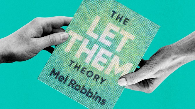 the let them theory book on a teal background