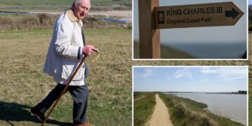 King Charles goes on a royal walkabout to open a new coastal path in his honor
