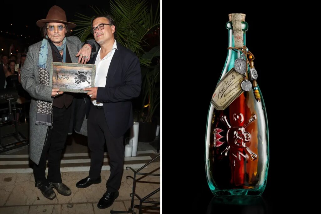 Johnny Depp steps out for rare LA appearance at star-studded launch of his booze brand