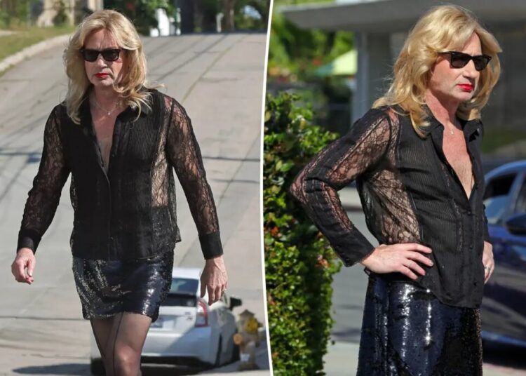 Iconic ‘90s TV megastar unrecognizable as he steps into character in sequin skirt and blond wig for new role