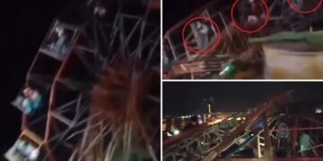Terrifying video shows packed Ferris wheel collapsing, wounding dozens of riders