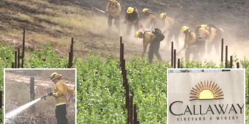 Horrifying wildfire seen ripping toward stunning SoCal winery — cops say it was lit on purpose