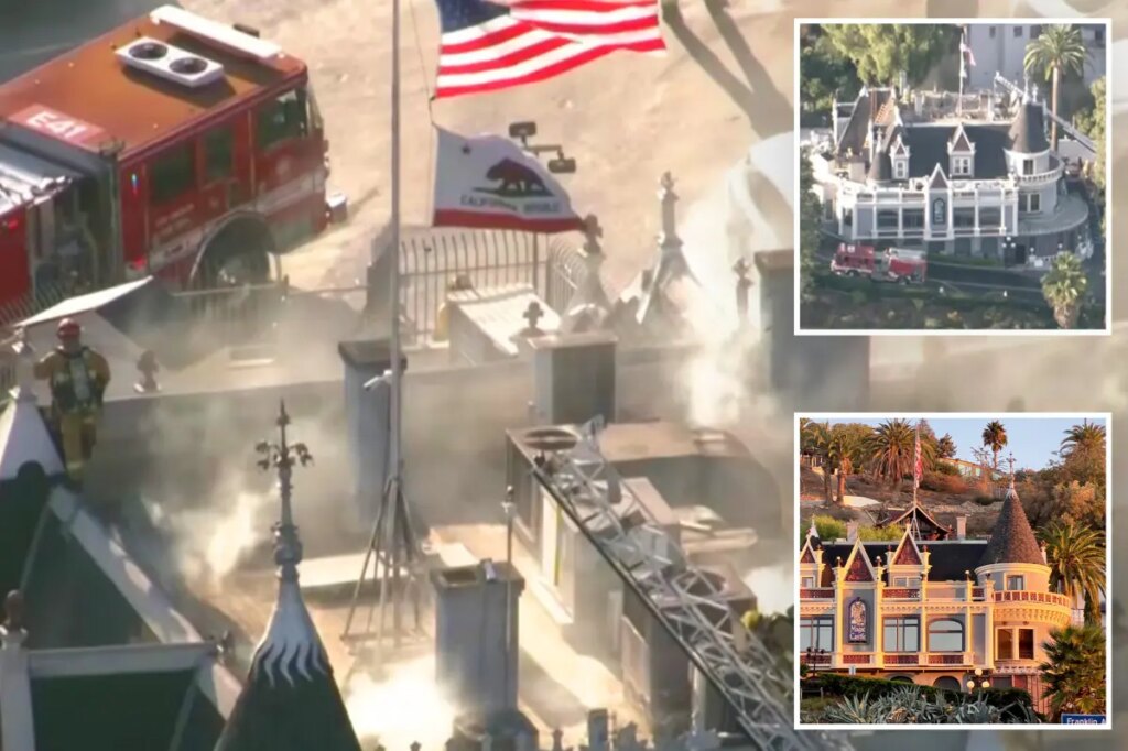 Hollywood’s iconic Magic Castle catches fire as responders battle to save venue