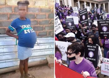 Horrifying picture of heavily pregnant young girl has outraged entire South Africa — as country endures severe child maternity crisis