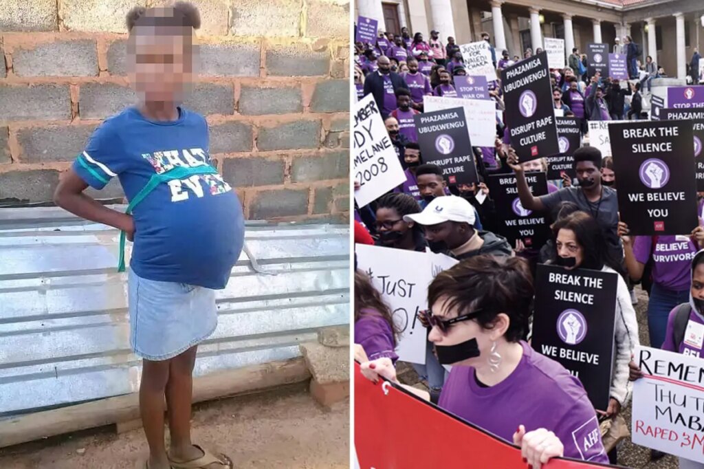 Horrifying picture of heavily pregnant young girl has outraged entire South Africa — as country endures severe child maternity crisis