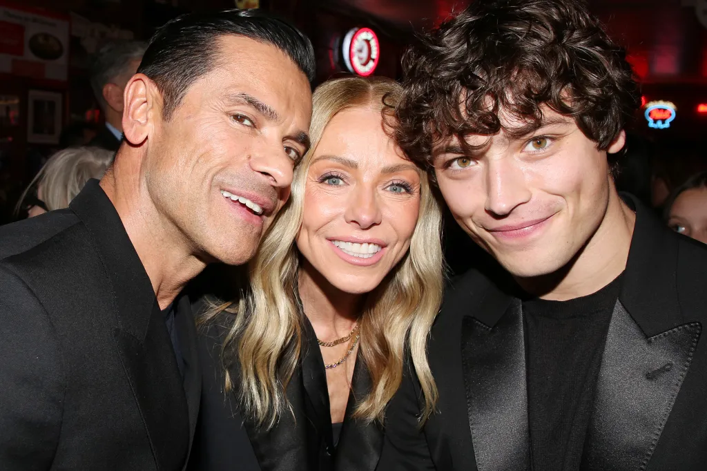 Mark Consuelos, Kelly Ripa and Joaquin Consuelos at the after-party for 