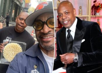 Artist LeRone Wison gives Dave Chappelle $7,000 beeswax sculpture after bumping into him on the street