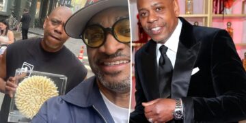 Artist LeRone Wison gives Dave Chappelle $7,000 beeswax sculpture after bumping into him on the street