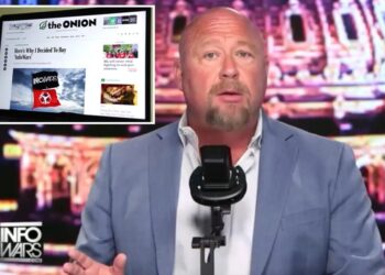 Furious Alex Jones vows to fight takeover of Infowars by The Onion — asks his audience to buy up merch