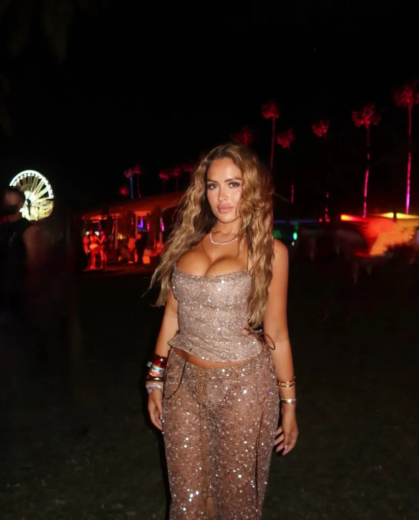 Influencer standing at Coachella 2026.