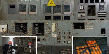 Eerie photos of abandoned Chernobyl plant show lights still glowing on nuclear control panel: ‘Incredibly sad’