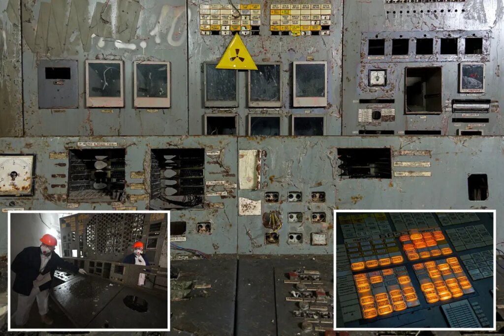 Eerie photos of abandoned Chernobyl plant show lights still glowing on nuclear control panel: ‘Incredibly sad’