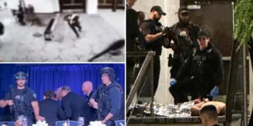 Dramatic video shows gunman trying to rush past security at White House Correspondents’ Dinner