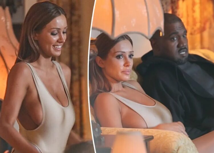 Bianca Censori spills out of bodysuit during date night with Kanye West