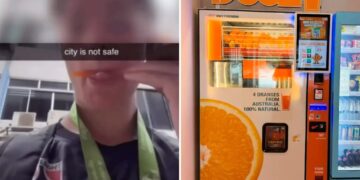 French teen charged in Singapore over a vending machine straw-licking video