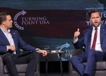 Vance Heckled in Antiwar Protest at Turning Point USA Event