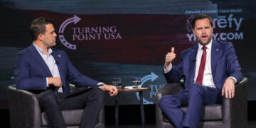 Vance Heckled in Antiwar Protest at Turning Point USA Event