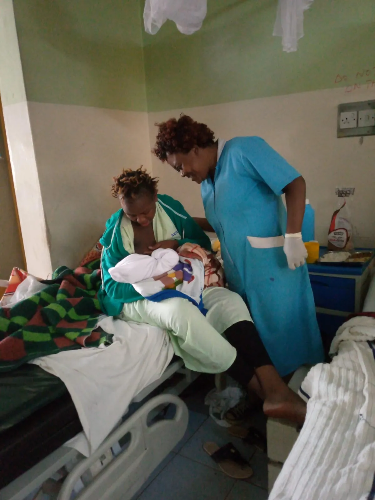 Margaret Odera, a community health worker in Kenya, checks on a mother who just gave birth. Margaret Odera, a community health worker in Kenya, checks on a mother who just gave birth.