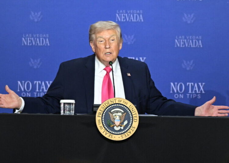 Trump Brushes Off High Fuel Costs as ‘Fake’ in Economic Speech in Las Vegas