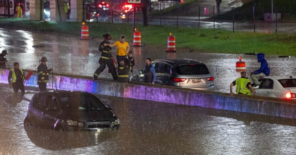 Drivers Stranded as Flooding Closes Major Highway in Milwaukee
