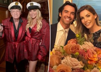 Hugh Hefner’s widow, Crystal Harris, marries James Ward in romantic island ceremony