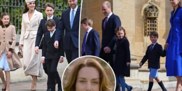 Prince William, Kate Middleton and kids attend Easter Service for first time since princess’s cancer battle