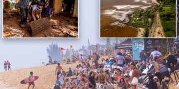 Dangerous water warnings hit trendy vacation spot after powerful storm pounds area