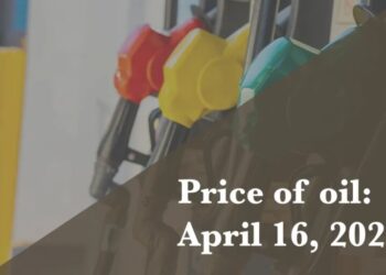 Current price of oil as of April 16, 2026