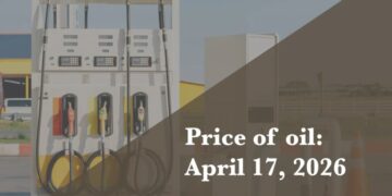 Current price of oil as of April 17, 2026