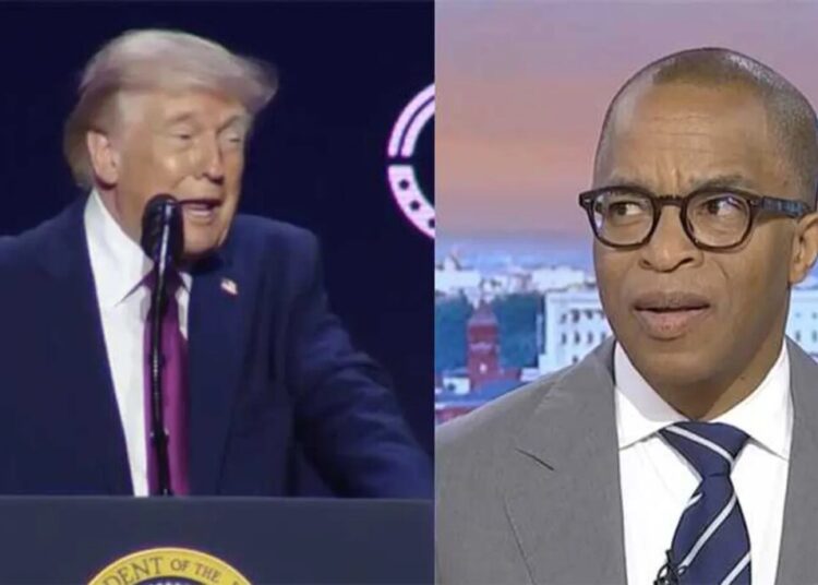 Trump’s ‘out there’ UFO rally outburst sets off laughter on MS NOW