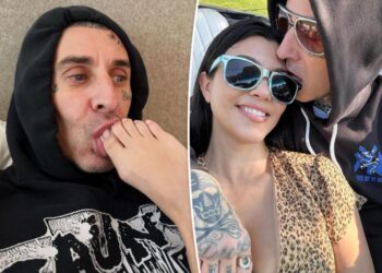 Travis Barker sucks Kourtney Kardashian’s toes in raunchy birthday tribute