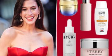 All of Anne Hathaway’s favorite skin care products, from serums, to selfie-worthy eye masks