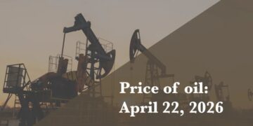 Current price of oil as of April 22, 2026