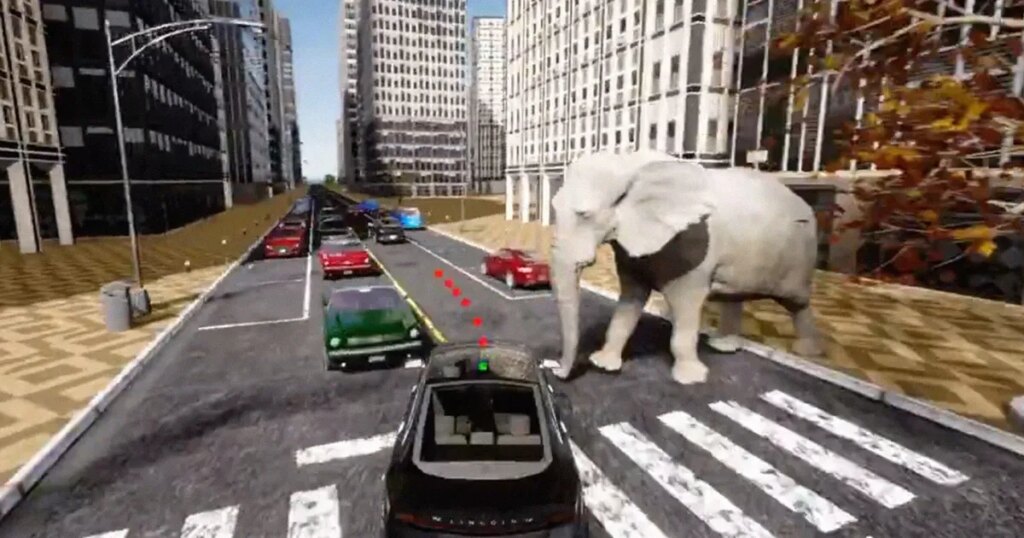 Mowing Down Simulated Elephants Could Help Self-Driving Cars Prepare For the Chaos of Real Life Streets