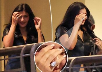 Kylie Jenner flaunts massive diamond ring during girls’ night out in LA