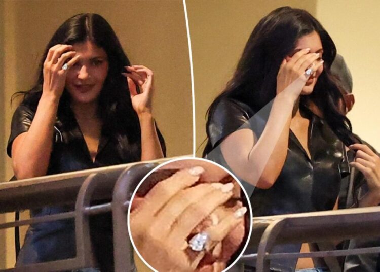 Kylie Jenner flaunts massive diamond ring during girls’ night out in LA