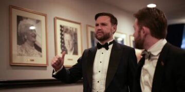 After the gunshots, JD Vance was first to be pulled off stage, then Trump and the first lady. Someone started a ‘U.S.A.’ chant but was shushed