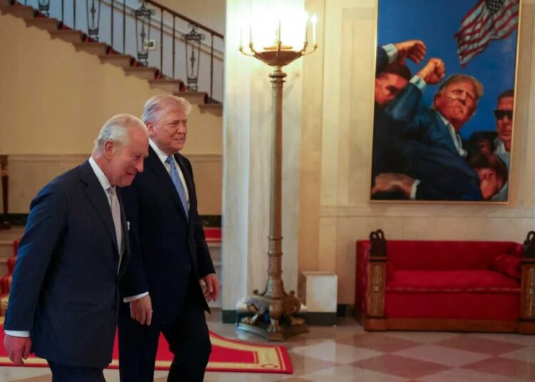 Chaos of America’s mad king on full display as British royals visit