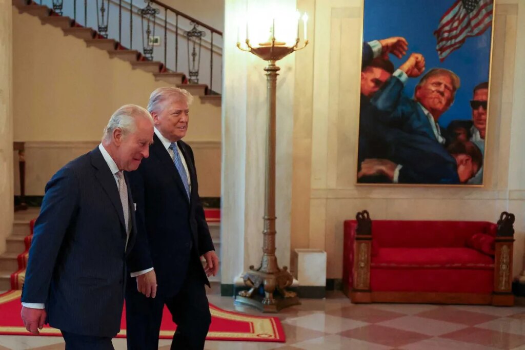 Chaos of America’s mad king on full display as British royals visit