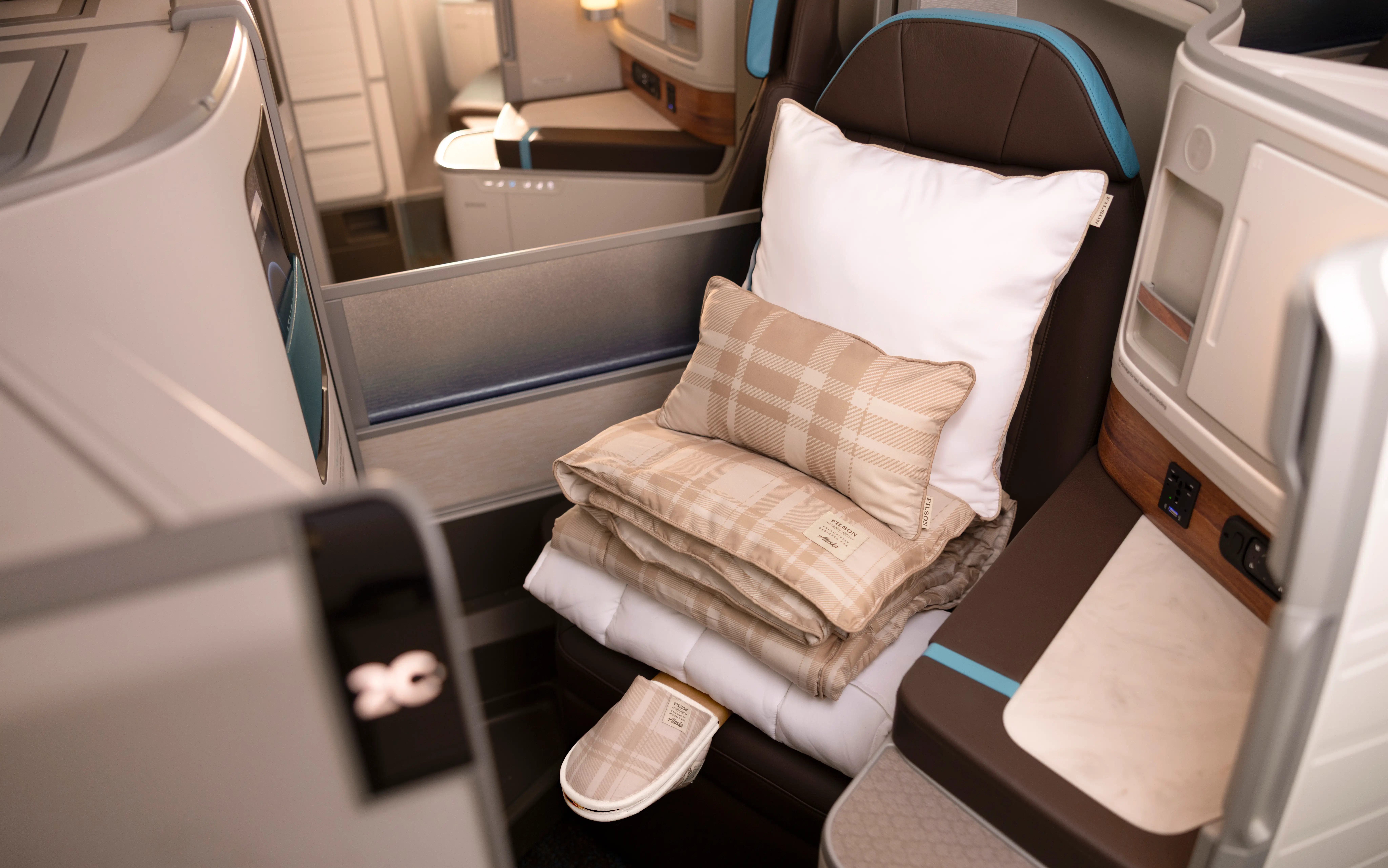 Alaska Airlines 787 business class.