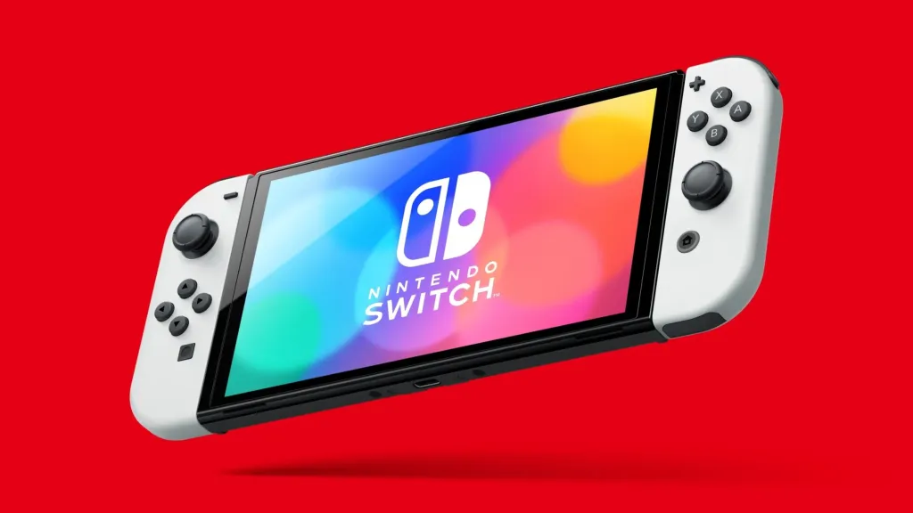 Nintendo Switch red background