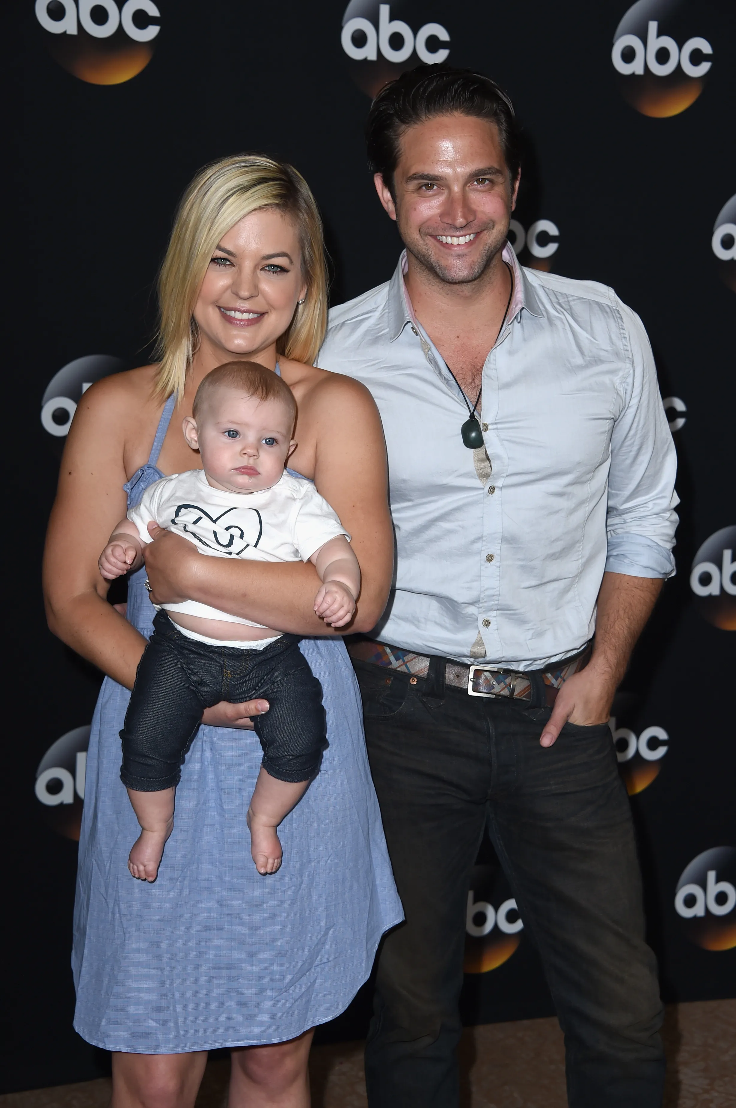 Kirsten Storms and Brandon Barash with their daughter at the Disney/ABC Television Group 2014 Television Critics Association Summer Press Tour