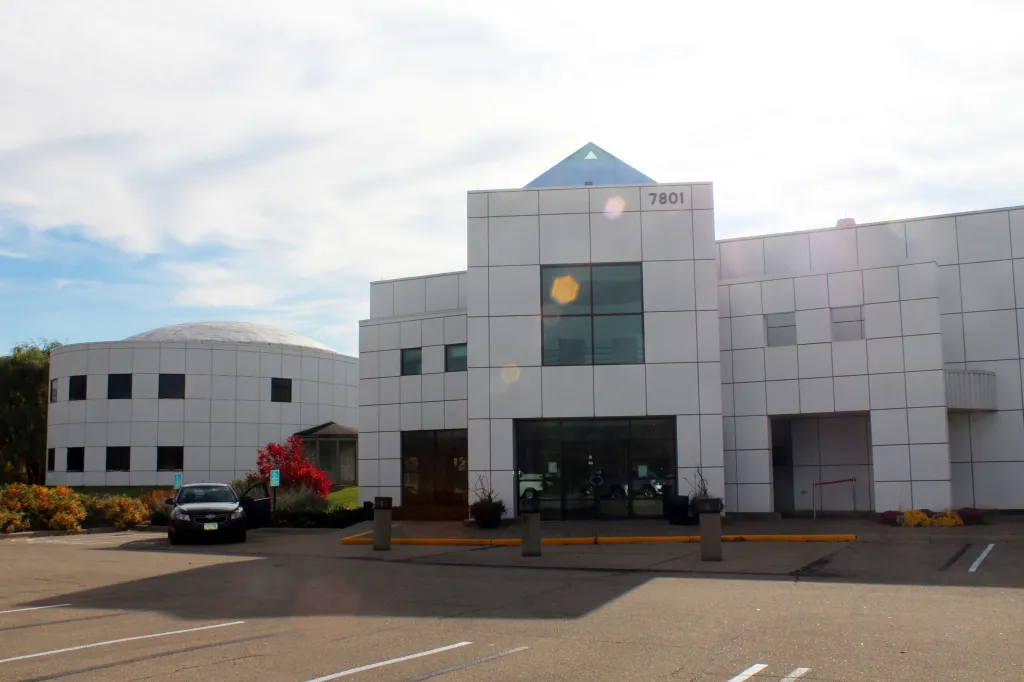 The exterior of Prince's Paisley Park museum and studios in Chanhassen, Minnesota.