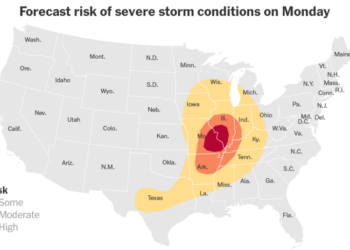 Severe Storms Expected Across the Midwest on Monday